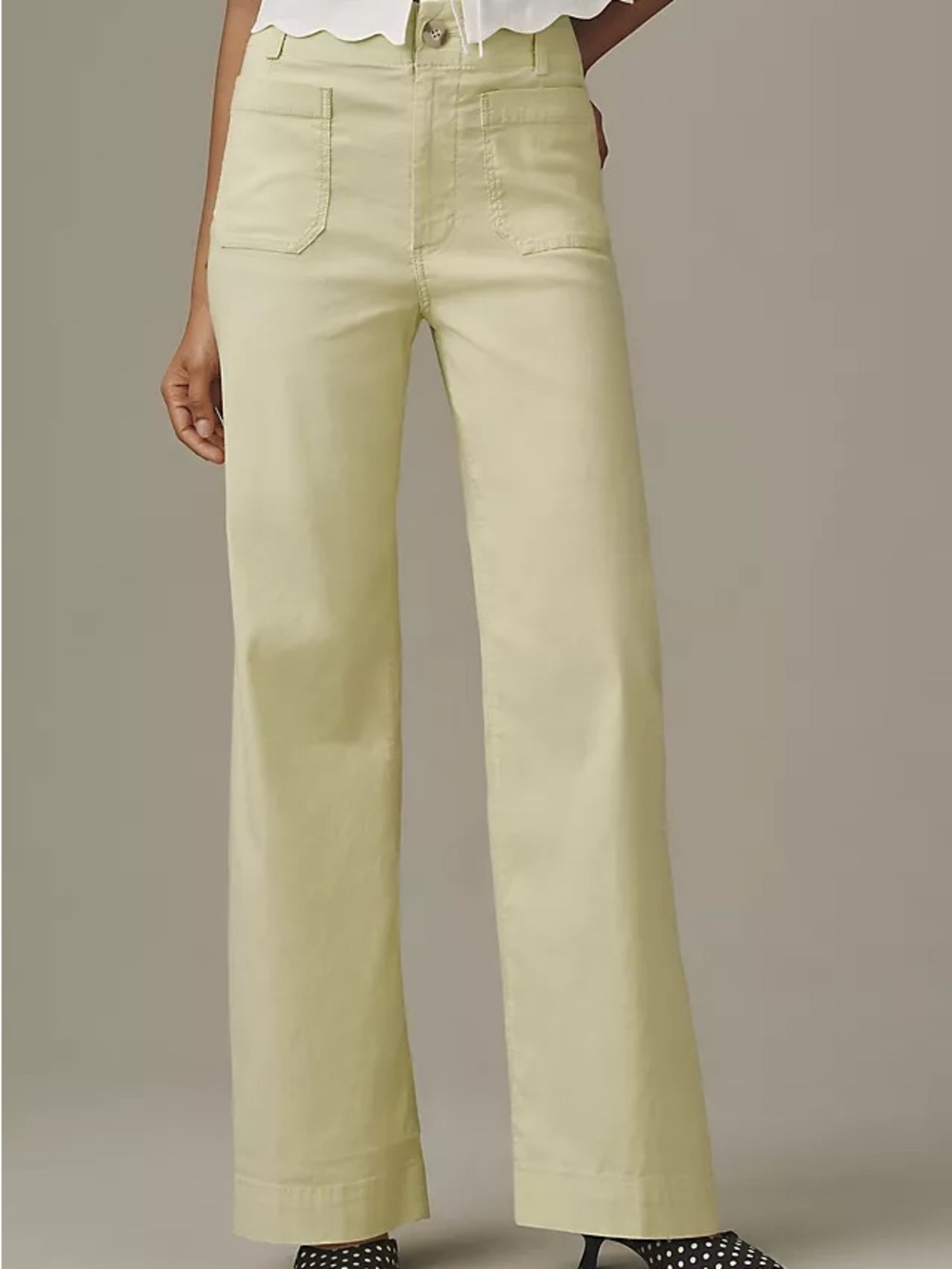 Maeve Collette Linen Lime Pants